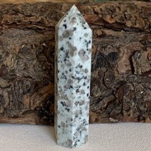 Sesame Kiwi Jasper Tower Point Wand Quartz Crystal Healing Grids Chakras... - $10.66