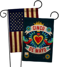 Cambaya Cinco De Mayo Burlap - Impressions Decorative USA Vintage Appliq... - $34.97