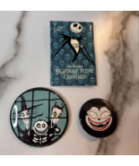 Vintage Disney Nightmare Before Christmas Promo Pin Jack Skellington Lot... - $345.22 MXN