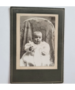 Photograph Cabinet Card 4-Month-Old Baby Ray in a Dress 6&quot; x 4&quot; - $9.89