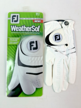 FootJoy WeatherSof Left Hand Men&#39;s Golf Glove - XXLg Size - White/Black ... - $14.85