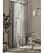 Everhome Blanche Vertical Texture Stripe 63&quot; Light Filtering Curtain Pan... - £19.45 GBP