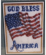 NEW Latch Hook Kit AMERICAN FLAG GOD BLESS AMERICA Natura R028 20&quot; X 27&quot;... - £14.99 GBP