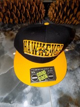 NCAA Iowa Hawkeyes Black &amp; Gold Snap Back Hat NEW - $28.00