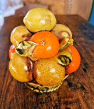 Inarco Vtg Orange Spice Fruit  Sugar Bowl ~ EUC Mid Century Modern Majolica - £14.88 GBP