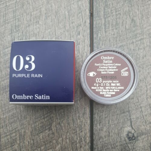 CLARINS Ombre Satin Cream Eyeshadow # 03 PURPLE RAIN 0.1oz, Full Sz, NIB - $16.82