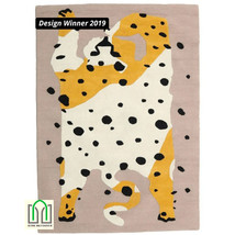 Hand Tufted Rug Animal Skin Leopard Rug 100% Woolen Handmade Area Rugs  - £156.48 GBP