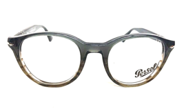 New Persol 3153-V 1012 48mm Rx-able Round Gray Men&#39;s Eyeglasses Frame - £134.61 GBP