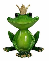 Ebros Gift Kiss A Frog Prince Charming with Crown Decorative Figurine 4.5&quot; H - £15.41 GBP