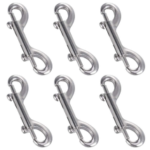 Double Ended Bolt Snap Hooks For Water Bucket Dog Leash 3.5inch Silver 6... - £15.00 GBP