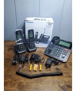 Panasonic KX-TGB852B Corded/Cordless Phone System Black - Answering Mach... - £14.96 GBP