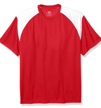 UltraClubs Men&#39;s Cool &amp; Dry Sport Color Block Tee, Red/White, Large, NWT - $20.01 CAD