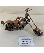 MOTORCYCLE MINI CHOPPER REPLICA: MADE OF BRONZE NUTS &amp; BOLTS; ROTATING P... - £9.41 GBP
