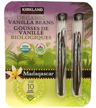 Kirkland Signature Organic Madagascar Vanilla Beans, 10 Count - £22.28 GBP