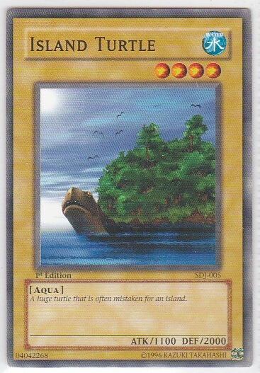 M) Yugioh - Konami - Yu-Gi-Uh! - Island Turtle - SDJ-005 - Trading Card - $1.97