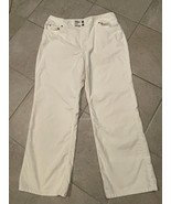 Chicos Pants Corduroy White Sz 3 High Rise Wide Leg 36x29 Measured Office - $40.04 CAD