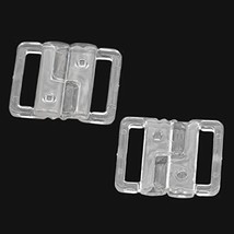 Fujiyuan 5 Pairs 20mm Plastic Bikini Clips Fixed Snap Hook Bra Strap Fastener Bu - £3.59 GBP