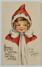 Nister Irene Marcellus Darling Girl in Santa Hat Postcard S9 - £15.67 GBP