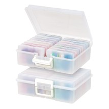 IRIS USA 4&quot; x 6&quot; Photo Storage Craft Keeper, 2 Pack, Main Container with... - £66.09 GBP