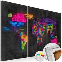 World Map Cork Pin Board - Mappa del Mondo - £87.94 GBP+