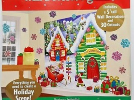 Christmas North Pole Deluxe Workshop Wall Decorating Kit New In Package - $11.29