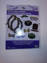 Mardi Gras Party Photo Booth Props New Orleans 10 Pcs Party Decorations - £7.94 GBP