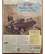 1941 Nash Ambassador 600 Ad 6 Passenger Slip-Stream Sedan Save Money Eve... - $75.39 MXN