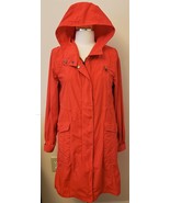Eileen Fisher Hooded Long Jacket/Raincoat Sz. XS Poppy Red - £70.60 GBP