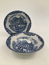 Johnson Brothers Heritage Hall Blue Set of 2  6” SOUP SALAD Dessert BOWLS - $14.84