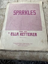 Sparkles VTG 1941 Sheet Music By Ella Ketterer Piano Solo - £16.69 GBP