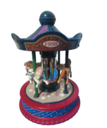 Vintage 1991 Redbox Musical Carousel Plays Its A Small World 11.5&quot;T Plastic - $23.76