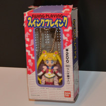 1994 Bandai Swing Playing Super Sailor Moon collectible Fan Pull figure figural - £19.77 GBP