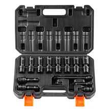 VEVOR 360° Swivel Deep Impact Socket Set, 3/8", 14pcs, 6 Point Cr-Mo All... - $42.90