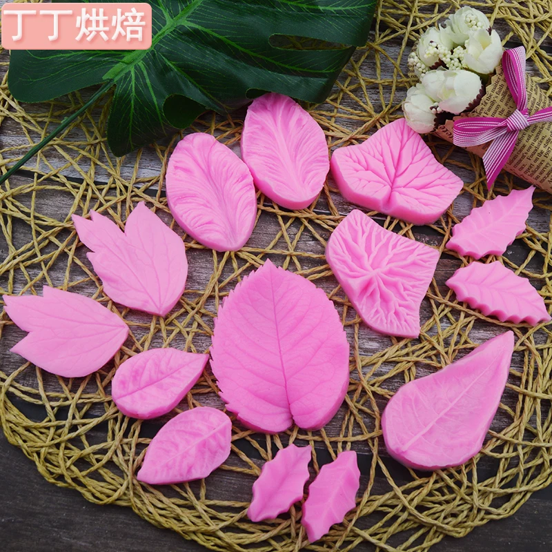 Sporting Flower Leaf Silicone Cake Mold Press For Fondant Cupcake Chocolate Baki - $29.90