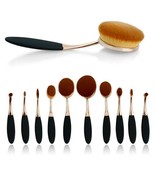 Colors: BLACK - ROSE GOLD - Beauty Experts Set of 10 Oval Beauty Brushes - €35,58 EUR