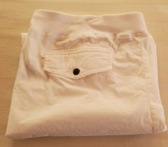 Chico&#39;s Zenergy Bungee Cropped White Pants Size XL (3) Athletic Wear Cot... - £15.85 GBP