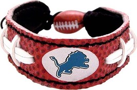 NFL Detroit Lions Brown w/White Laces NFL  Football Bracelet by GameWear - £13.50 GBP