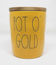 Rae Dunn POT O&#39; GOLD Covered Canister Container WOOD Lid NWOT Artisan Collection - £15.17 GBP