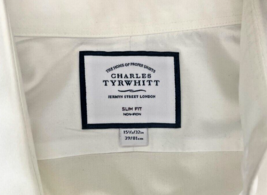 Charles Tyrwhitt Slim Fit Non Iron Long Sleeve Dress Shirt White Mens Sz... - $18.76