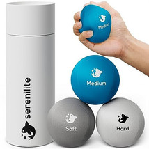 Serenilite 3X Hand Therapy Exercise Stress Ball Bundle for Adults, Grip Strength - £68.87 GBP