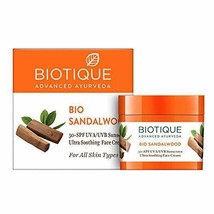 Biotique Ayurveda Bio Sandalwood Sunscreen Face Cream | SPF 50 | 50 Gram x 2 pc - £15.61 GBP