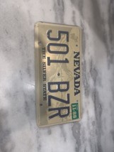 Vintage 1980s NEVADA License Plate &quot;The Silver State&quot; 501 BZR Expired Big Horn  - £9.49 GBP