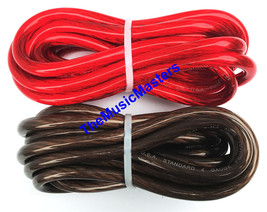 4 Gauge 5&#39; ft each Red Black Auto PRIMARY WIRE 12V Auto Wiring Car Power Cable - £15.44 GBP