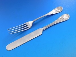 Japanese by Tiffany and Co Sterling Silver Junior Set 2pc Knife Fork Mono &quot;Guy&quot; - £634.69 GBP