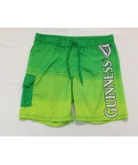 Guinness Swim Trunks Men&#39;s Size Medium Green Mesh Lined Swim Shorts - $7.92
