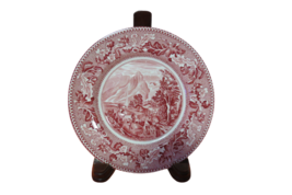 Johnson Brothers England Pink 6&quot; Bread Plate Covered Wagons &amp; The Rocky Mountain - £21.44 GBP