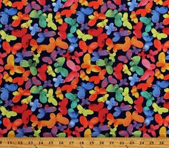 Cotton Butterflies Colorful Butterfly Dark Navy Fabric Print by the Yard D138.12 - £9.68 GBP