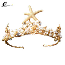 Vintage  Starfish Bridal Crowns  Bridal Tiara Wedding Hair Jewelry Bridal Headba - £22.92 GBP