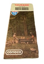 Vintage 1979 Conoco Touraide North &amp; South Dakota Gas Station Road Map Color - £4.12 GBP
