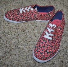 Girls Sneakers American Eagle AE Red Bal Strawberry Canvas Tennis Shoes-size 6 - $16.83